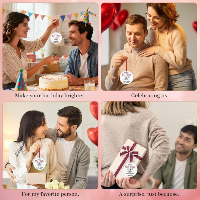 PETCEE Valentine's Day Ornaments - Romantic Valentines Ornaments for Tree Decorations Valentines Day Gifts for Boyfriend Girlfriend Anniversary Keepsake Gifts for Husband Wife Women Men - Image 3